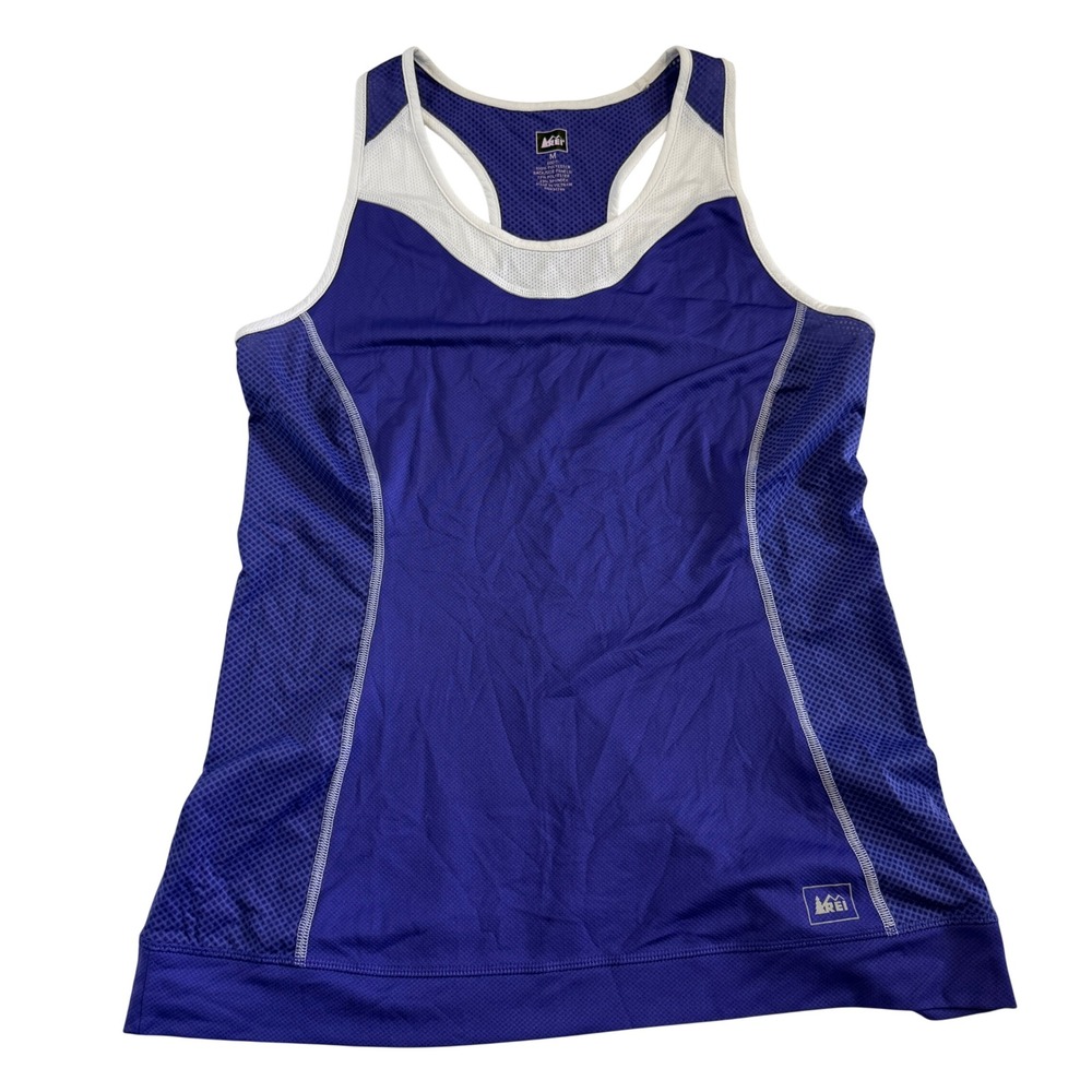 REI Womens Purple Racerback Mesh Activewear Tank Top Size M 877601
